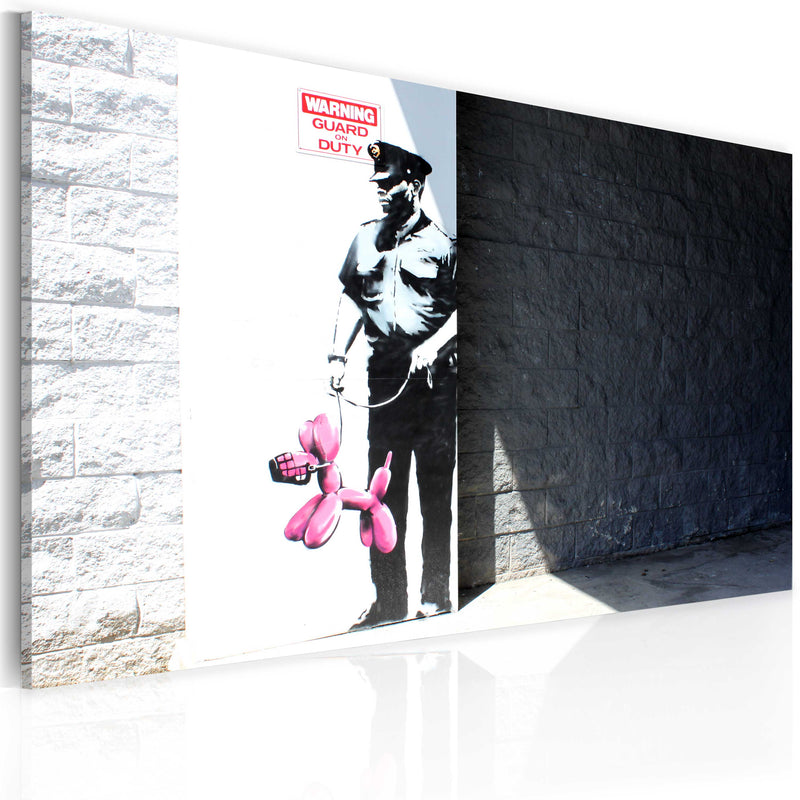 Glezna - Police guard and pink balloon dog (Banksy) 60x40 Home Trends