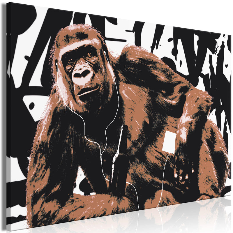 Glezna - Pop Art Monkey (1 Part) Narrow Brown Home Trends