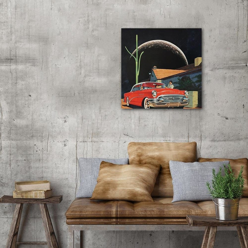 Kanva - Red Car And The Moon  Home Trends DECO