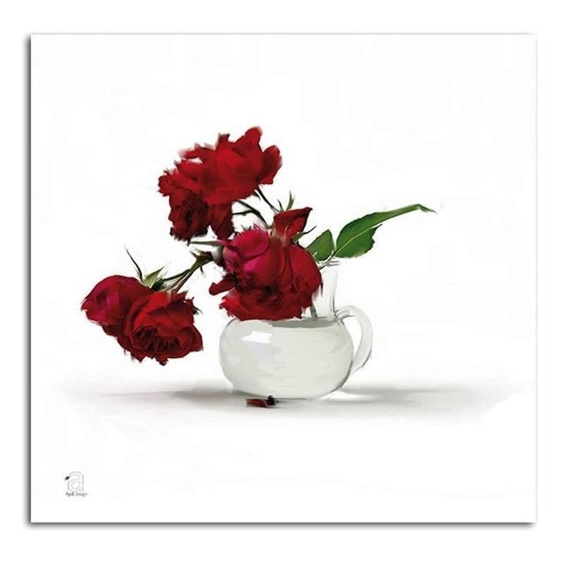 Kanva - Red Roses In A Vase  Home Trends DECO