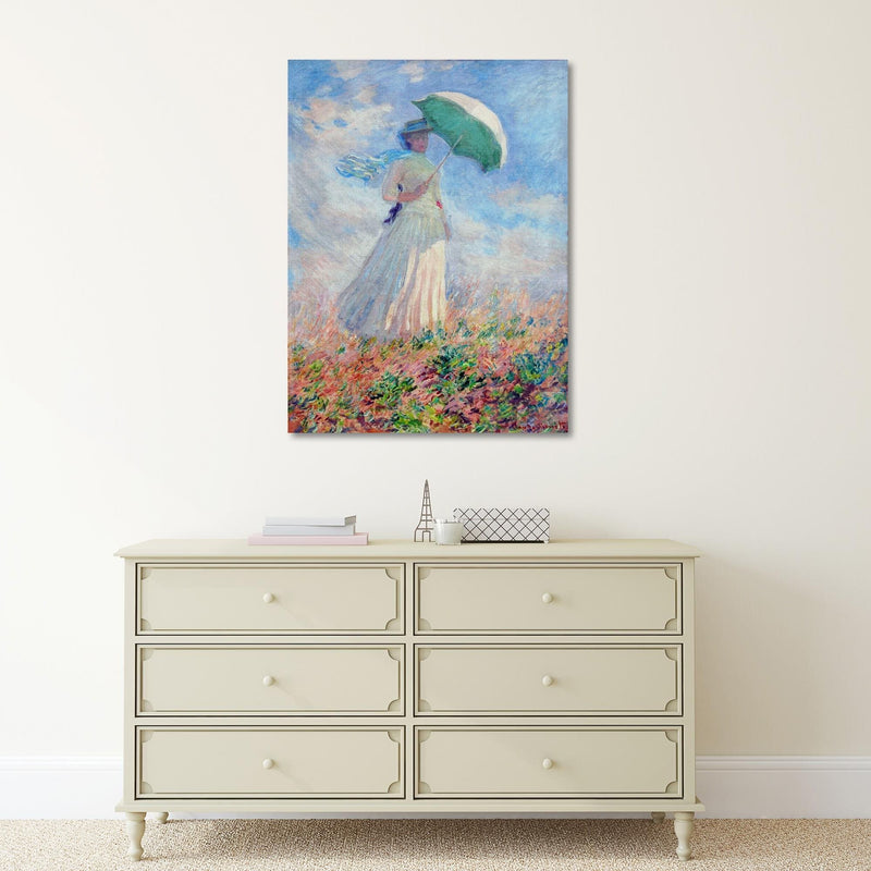 Kanva - Reproduction Picture Of C. Monet - A Woman With An Umbrella Turned To The Right  Home Trends DECO