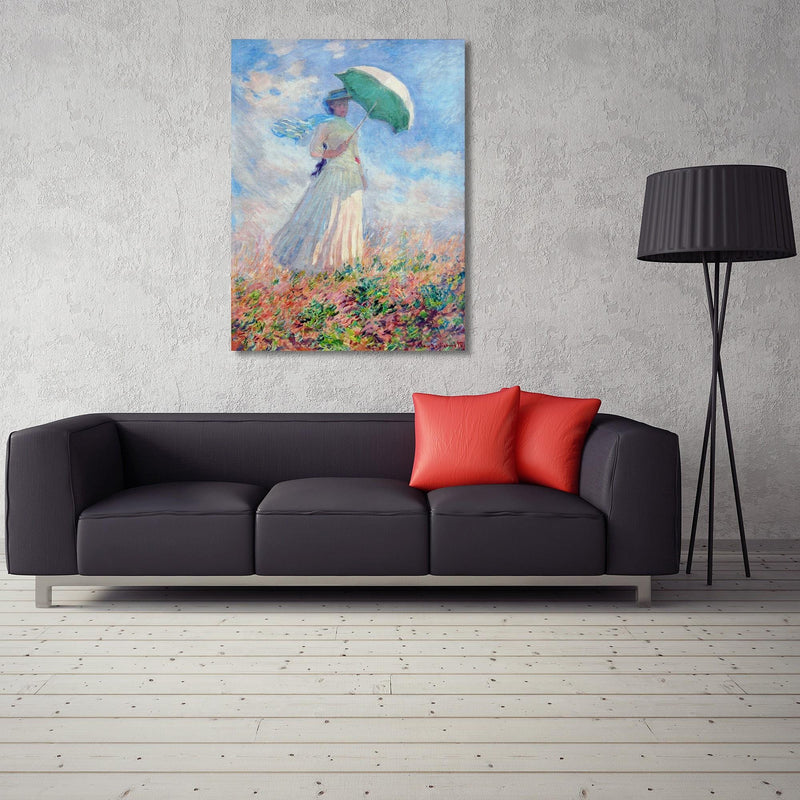 Kanva - Reproduction Picture Of C. Monet - A Woman With An Umbrella Turned To The Right  Home Trends DECO