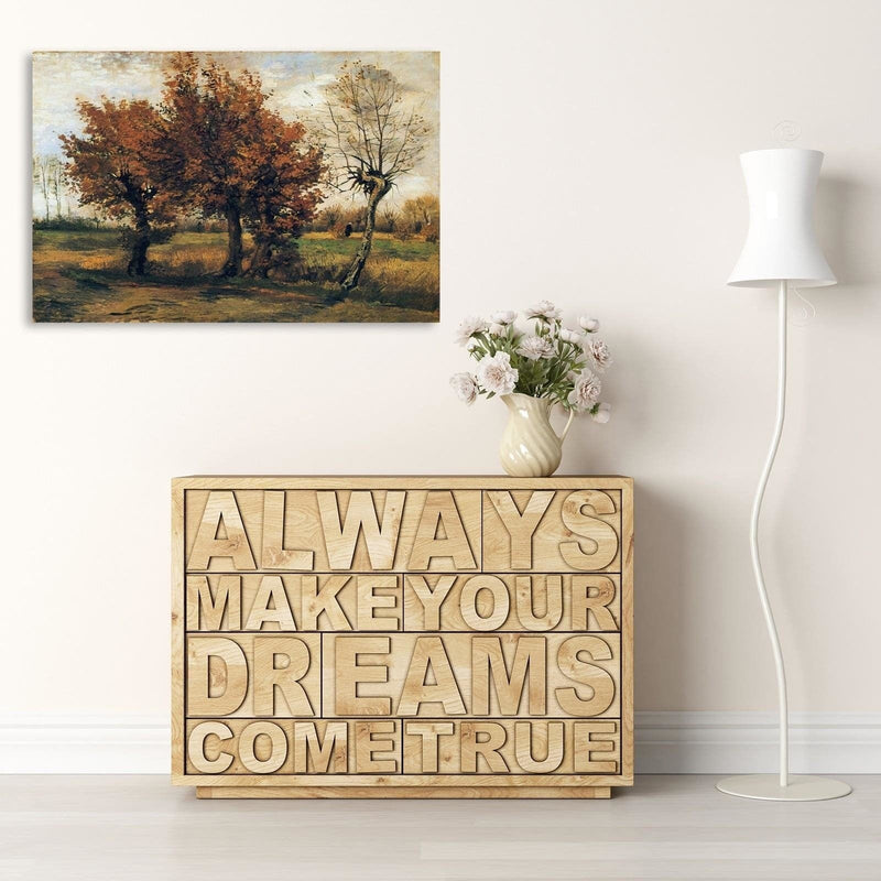 Kanva - Reproduction Picture Of V. Van Gogh - Autumn Landscape With Four Trees  Home Trends DECO