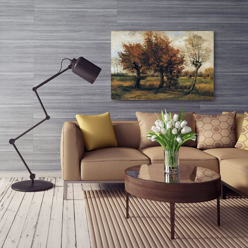 Kanva - Reproduction Picture Of V. Van Gogh - Autumn Landscape With Four Trees  Home Trends DECO