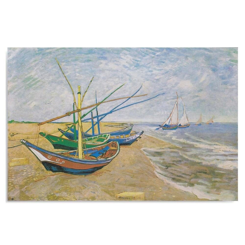 Kanva - Reproduction Picture Of V. Van Gogh - Fishing Boats On The Beach At Saintes-Maries-De-La-Mer  Home Trends DECO