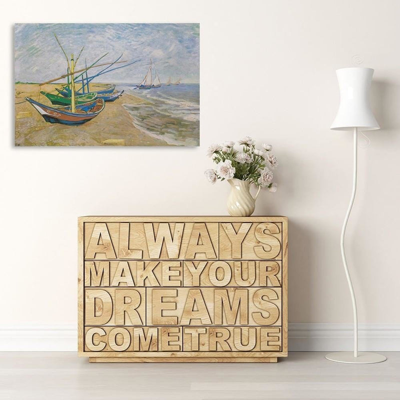 Kanva - Reproduction Picture Of V. Van Gogh - Fishing Boats On The Beach At Saintes-Maries-De-La-Mer  Home Trends DECO