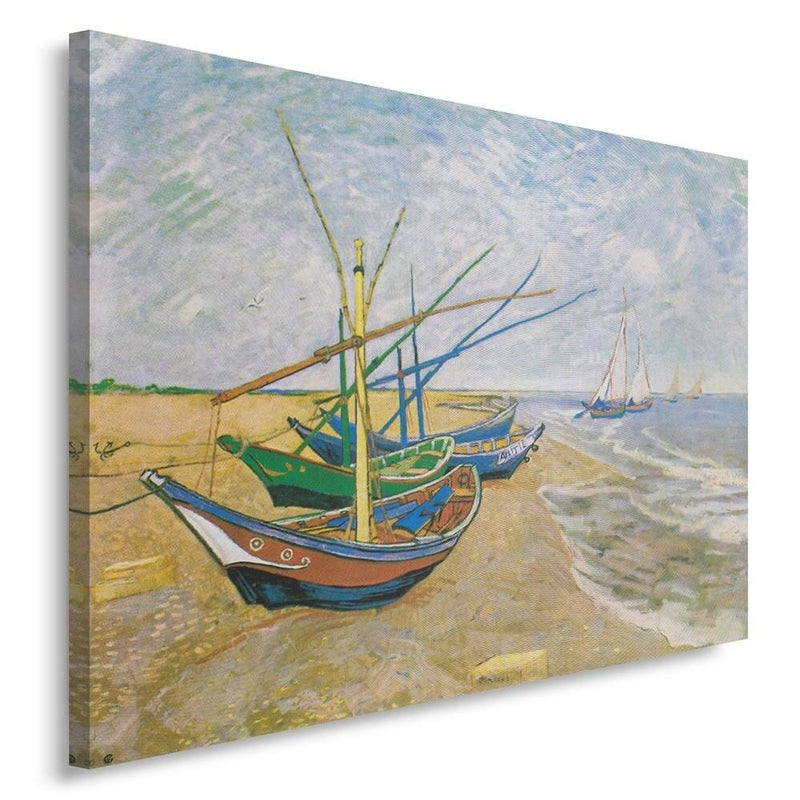 Kanva - Reproduction Picture Of V. Van Gogh - Fishing Boats On The Beach At Saintes-Maries-De-La-Mer  Home Trends DECO