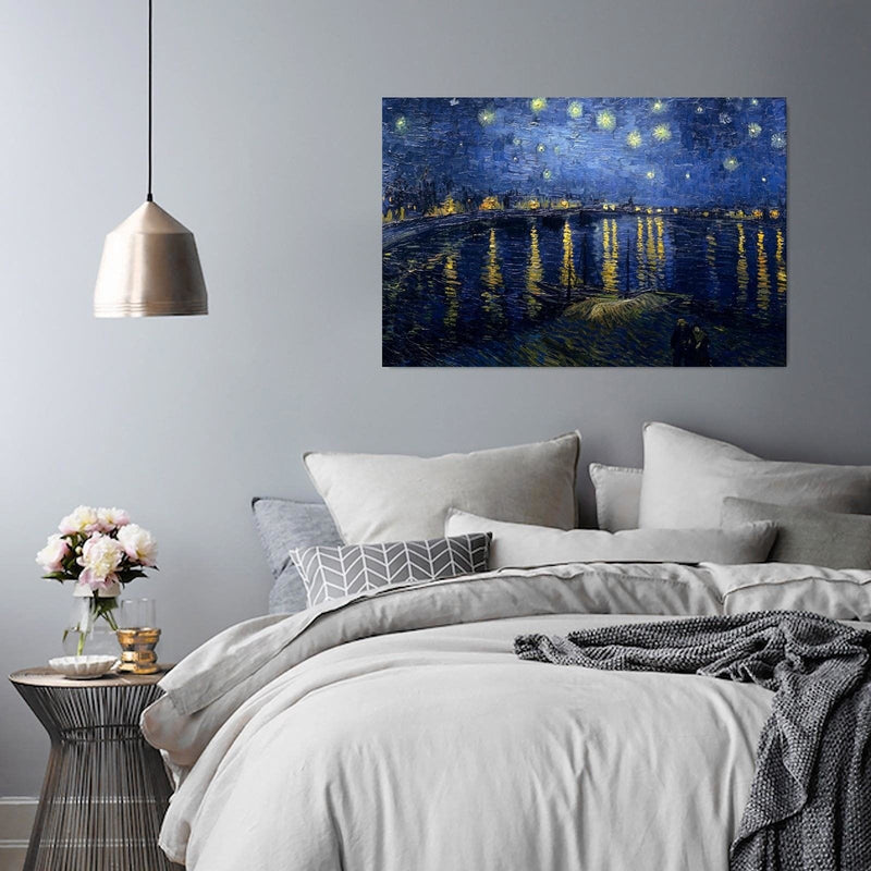 Kanva - Reproduction Picture Of V. Van Gogh - Starry Night Over The Rhone  Home Trends DECO