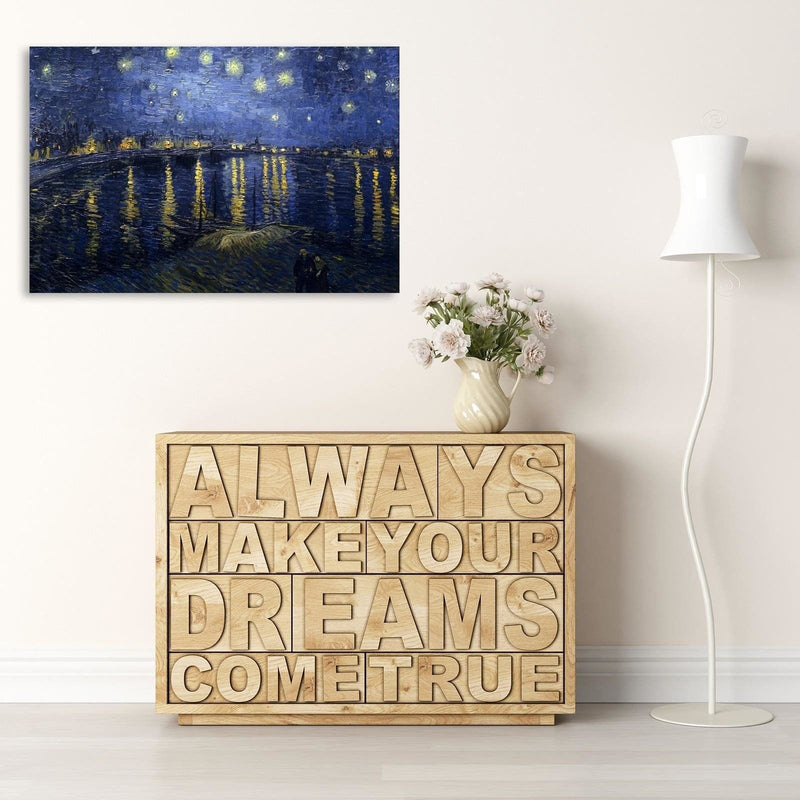 Kanva - Reproduction Picture Of V. Van Gogh - Starry Night Over The Rhone  Home Trends DECO