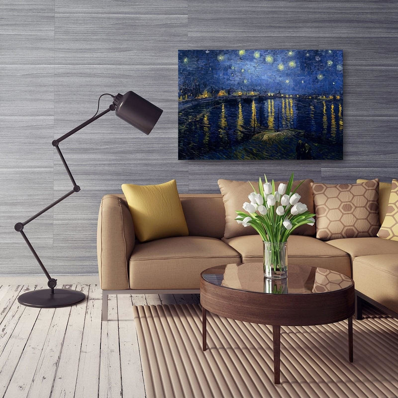 Kanva - Reproduction Picture Of V. Van Gogh - Starry Night Over The Rhone  Home Trends DECO