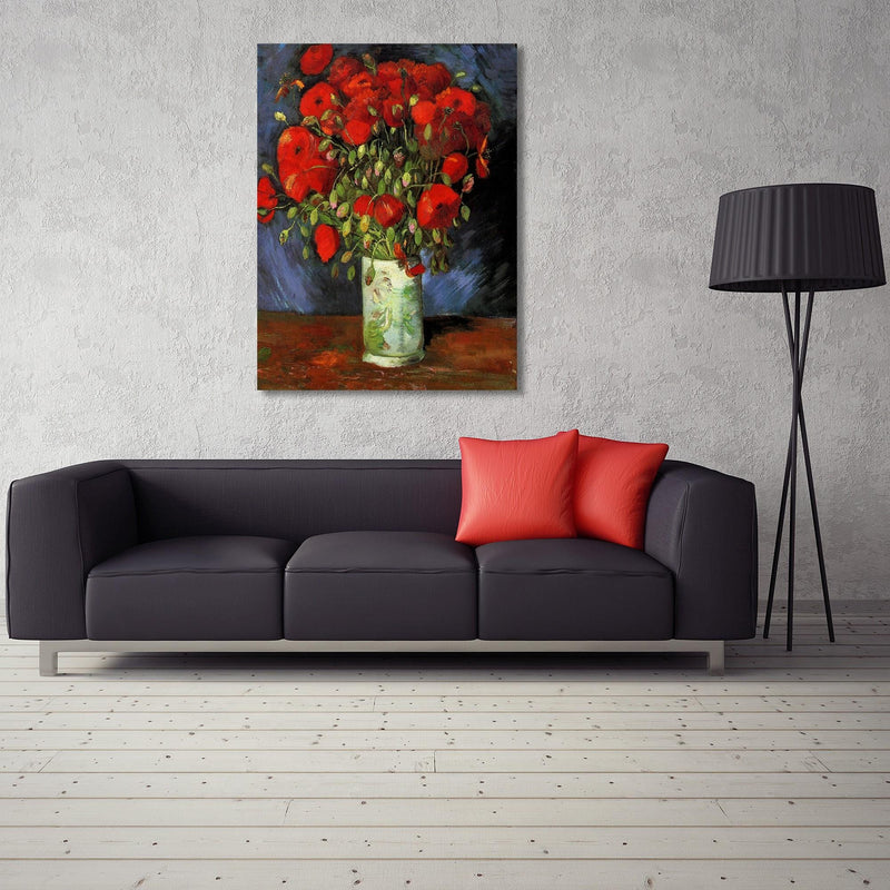 Kanva - Reproduction Picture Of V. Van Gogh - Vase With Red Poppies  Home Trends DECO