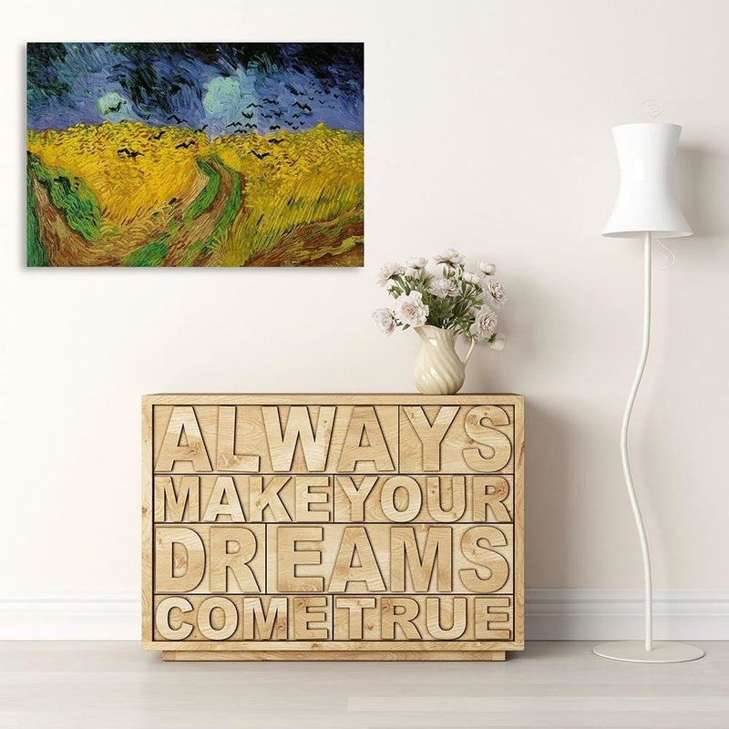 Kanva - Reproduction Picture Of V. Van Gogh - Wheatfield With Crows  Home Trends DECO