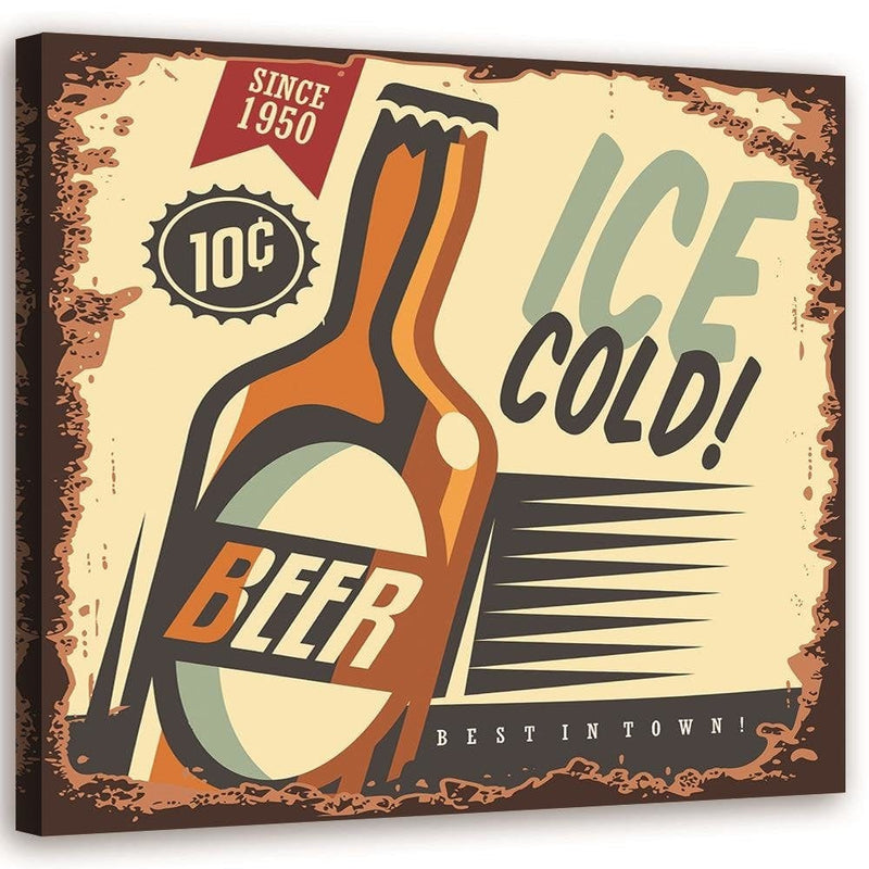 Kanva - Retro Signboard Of Cold Beer  Home Trends DECO
