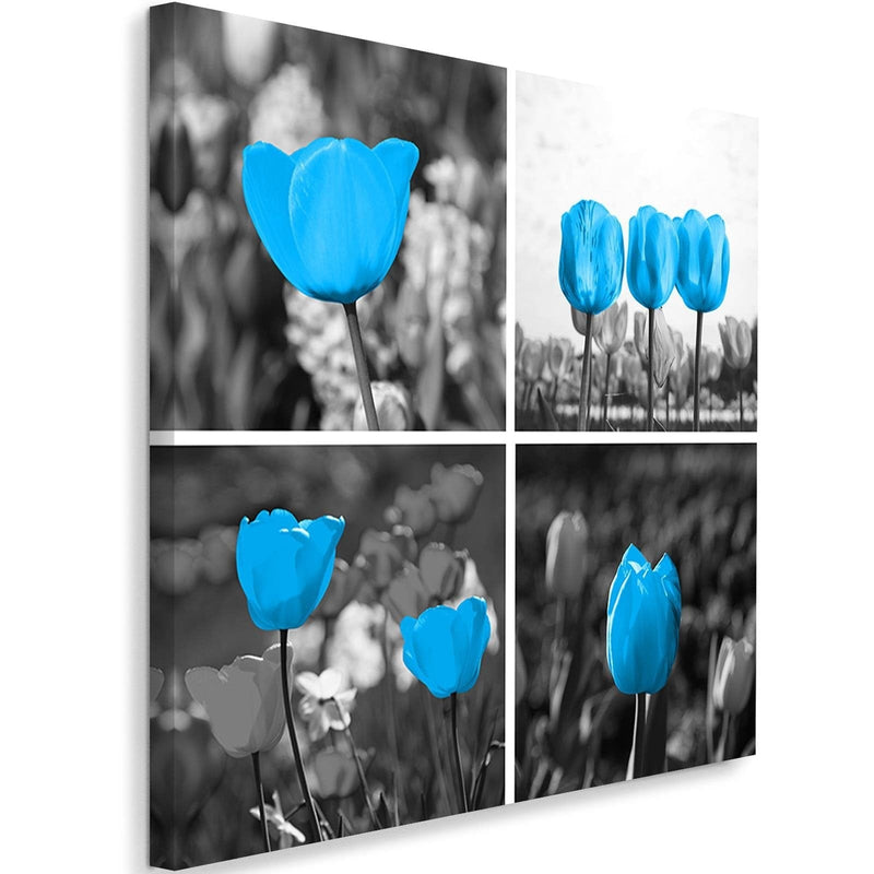 Kanva - Set Of Blue Tulips  Home Trends DECO