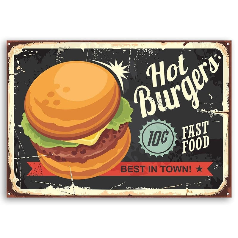 Kanva - Signboard Retro Burger  Home Trends DECO