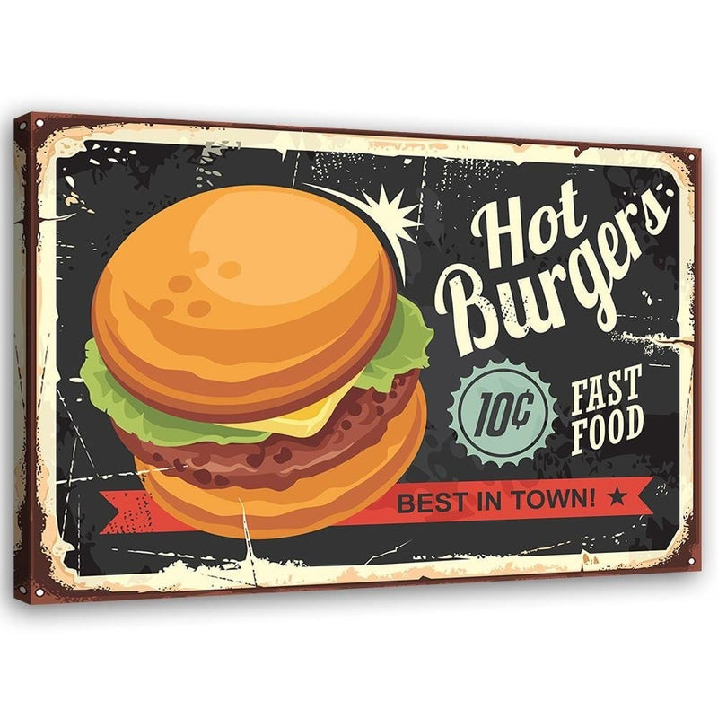 Kanva - Signboard Retro Burger  Home Trends DECO