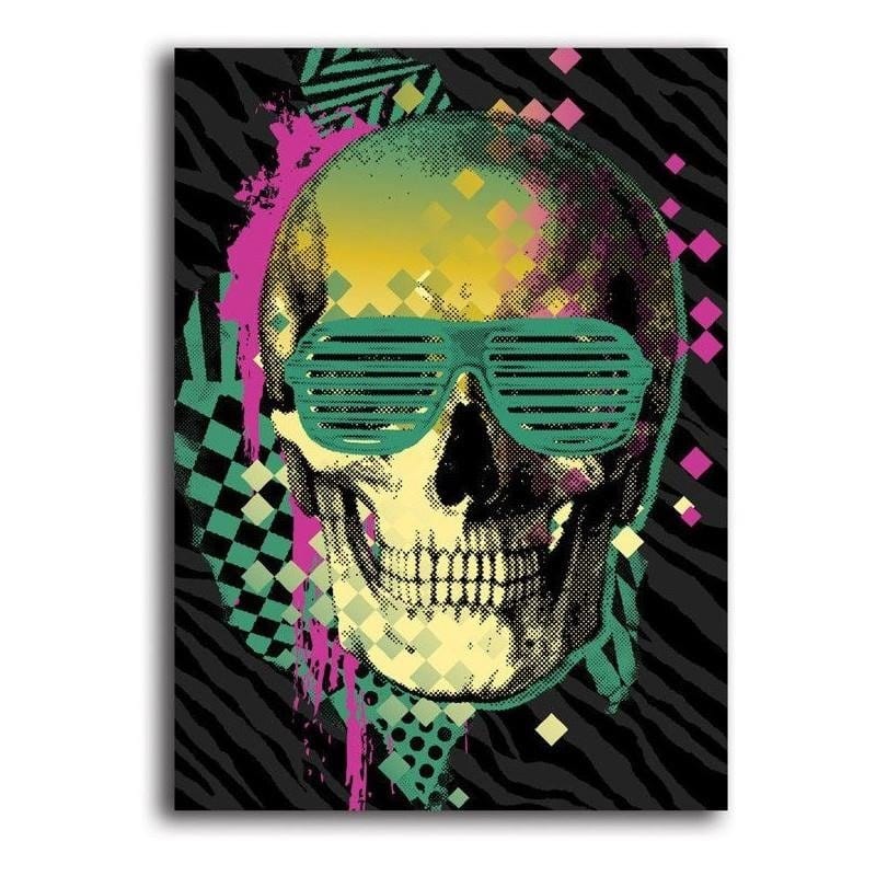 Kanva - Skull With Glasses  Home Trends DECO