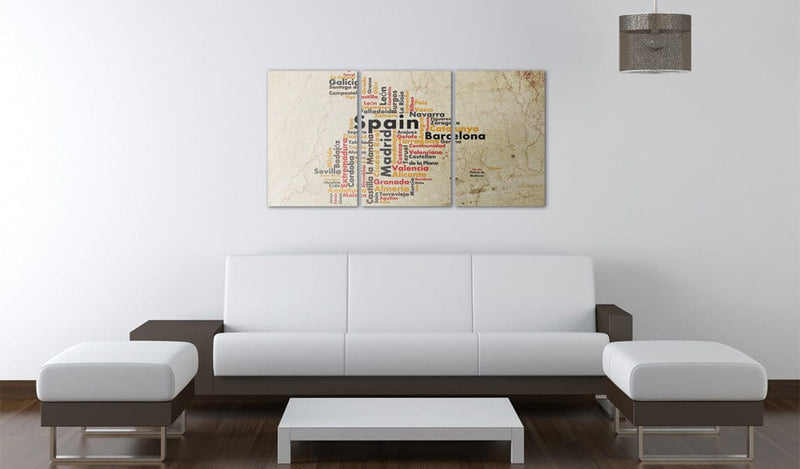 Glezna - Spain_ text map in colors of national flag Home Trends