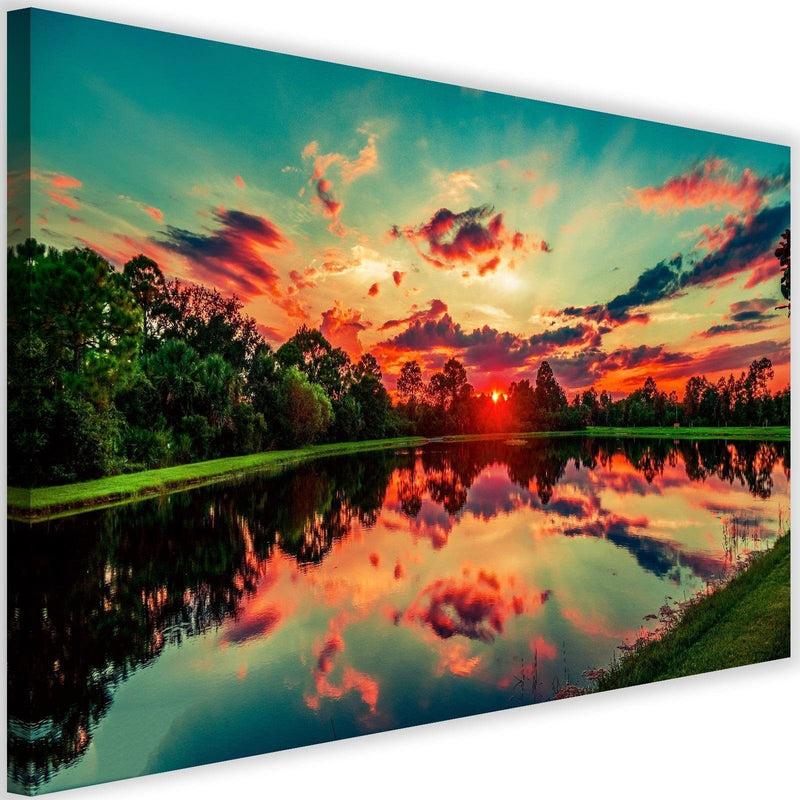 Kanva - Sunrise Over The Lake 4  Home Trends DECO