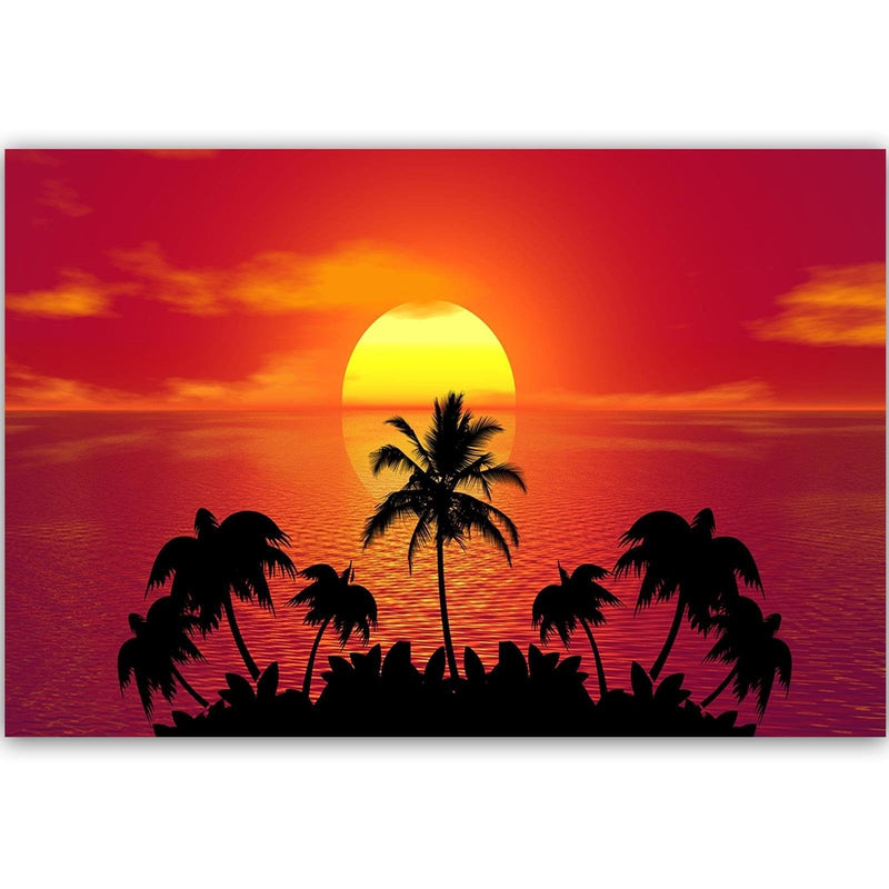 Kanva - Sunset And Palm Trees 2  Home Trends DECO