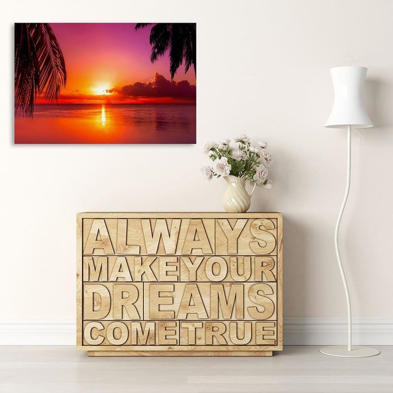 Kanva - Sunset And Palm Trees 3  Home Trends DECO