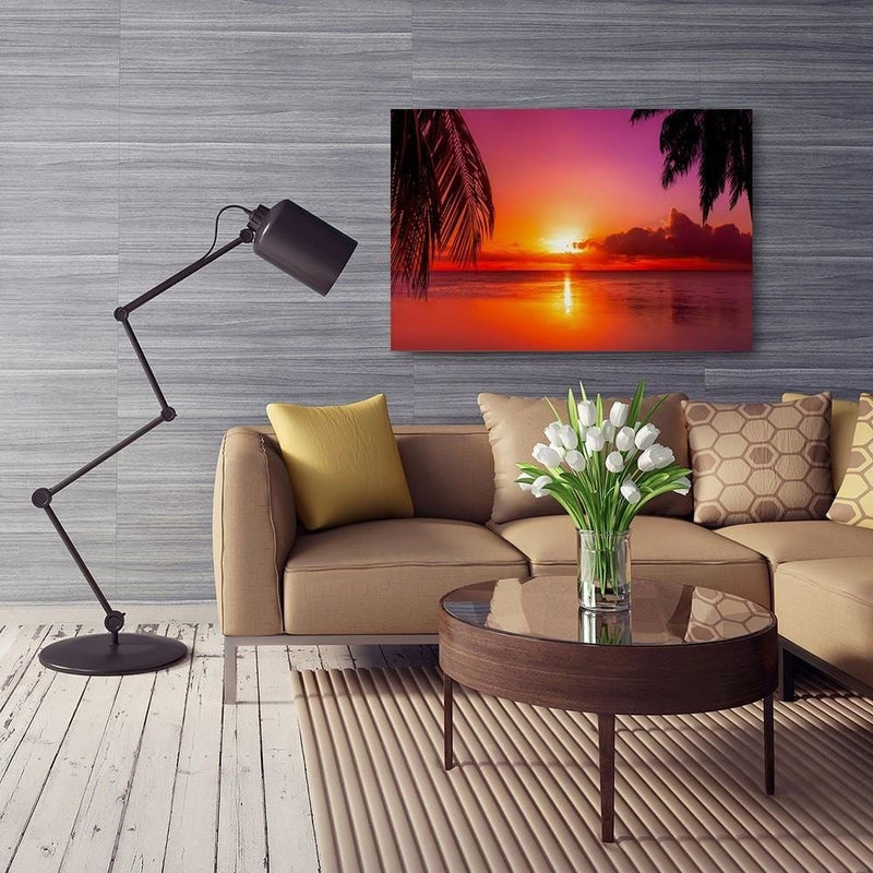 Kanva - Sunset And Palm Trees 3  Home Trends DECO