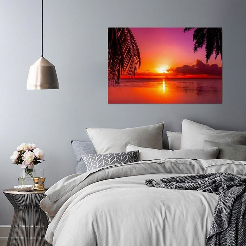 Kanva - Sunset And Palm Trees 3  Home Trends DECO