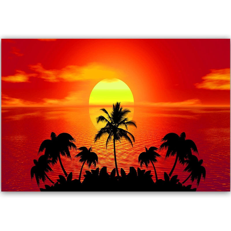 Kanva - Sunset With Palm Trees 4  Home Trends DECO