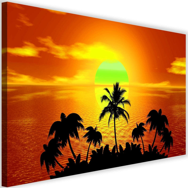 Kanva - Sunset With Palm Trees  Home Trends DECO