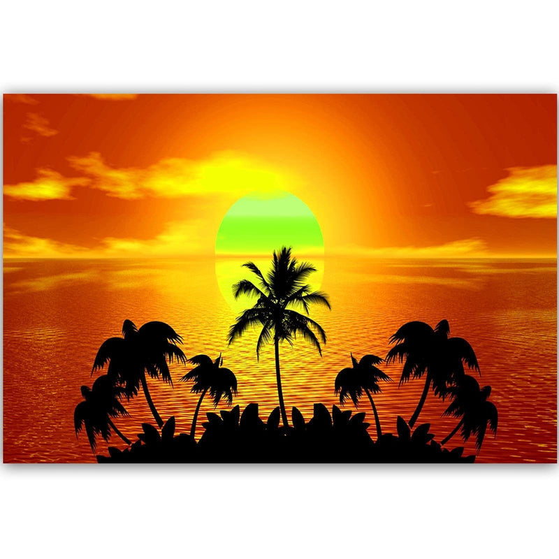 Kanva - Sunset With Palm Trees  Home Trends DECO