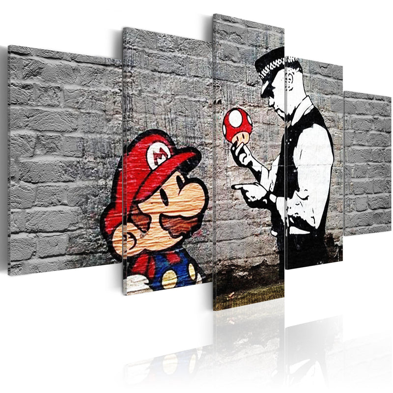 Glezna - Super Mario Mushroom Cop (Banksy) Home Trends