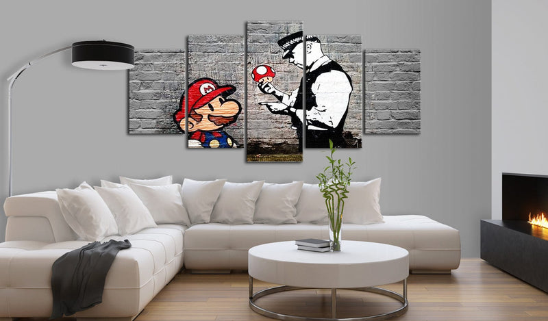 Glezna - Super Mario Mushroom Cop (Banksy) Home Trends