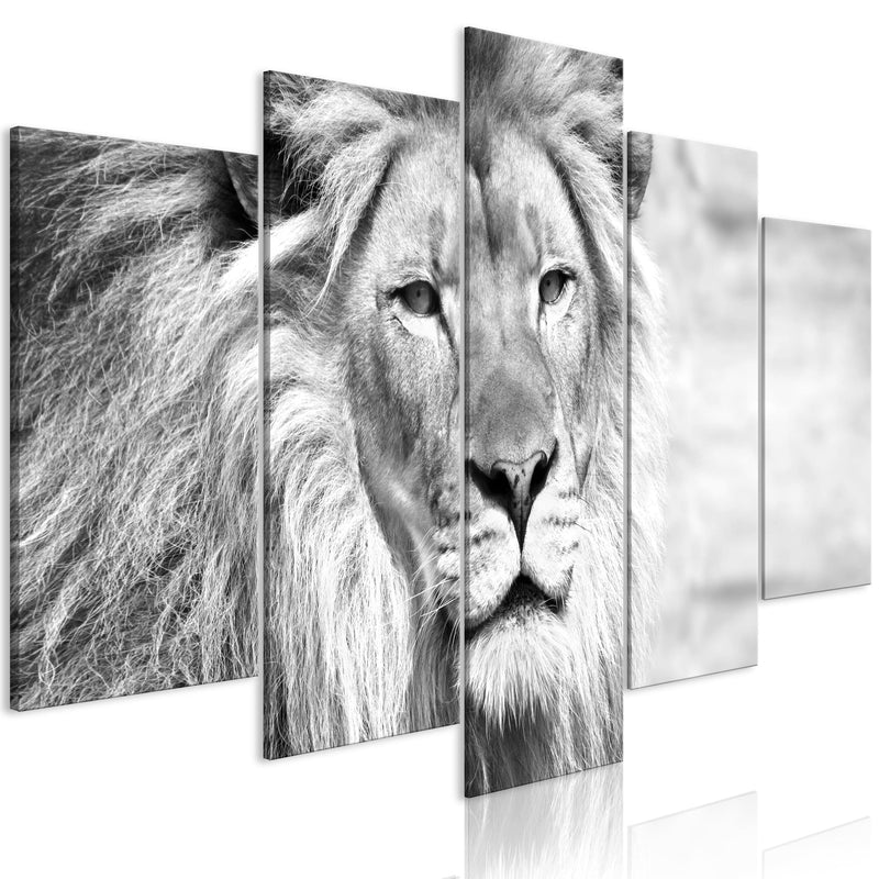 Glezna - The King of Beasts (5 Parts) Wide Black and White Home Trends