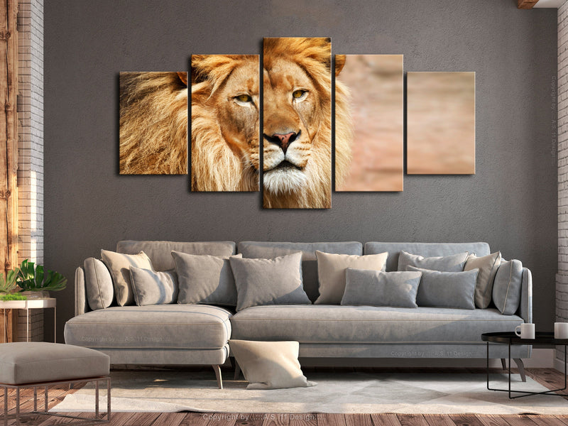 Glezna - The King of Beasts (5 Parts) Wide Orange Home Trends