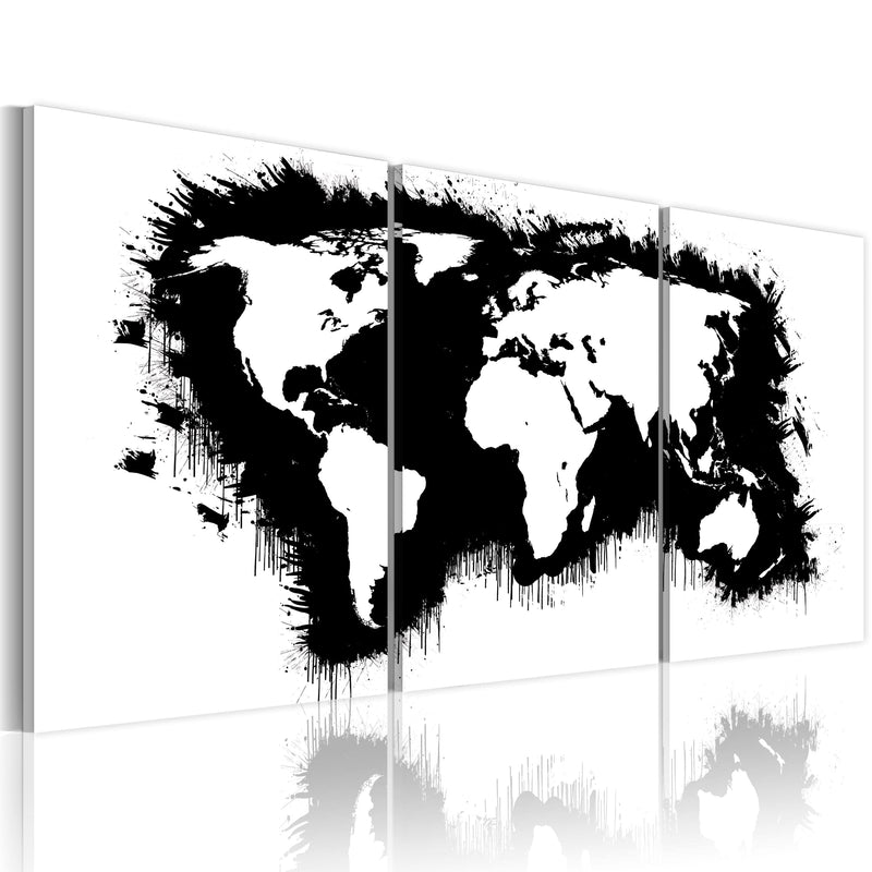 Glezna - The World map in black-and-white Home Trends