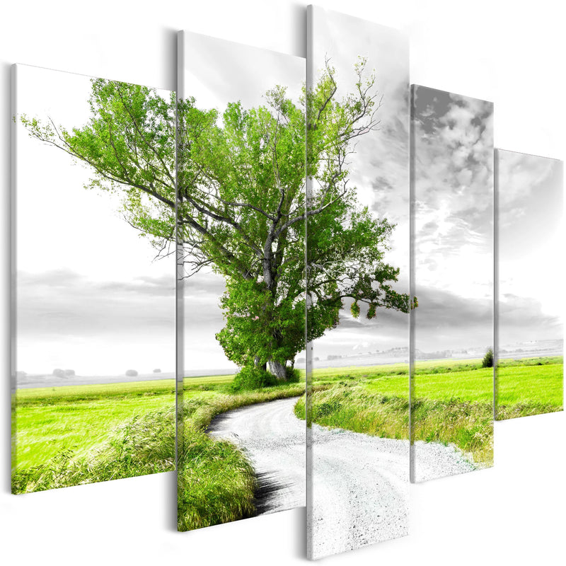 Glezna - Tree near the Road (5 Parts) Green Home Trends