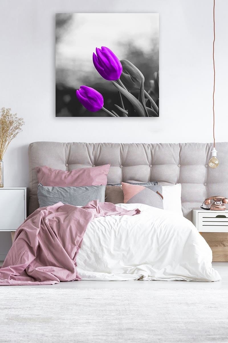 Kanva - Two Purple Tulips  Home Trends DECO