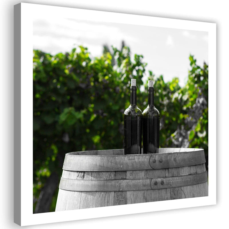 Kanva - Wine Bottles On The Barrel 2  Home Trends DECO