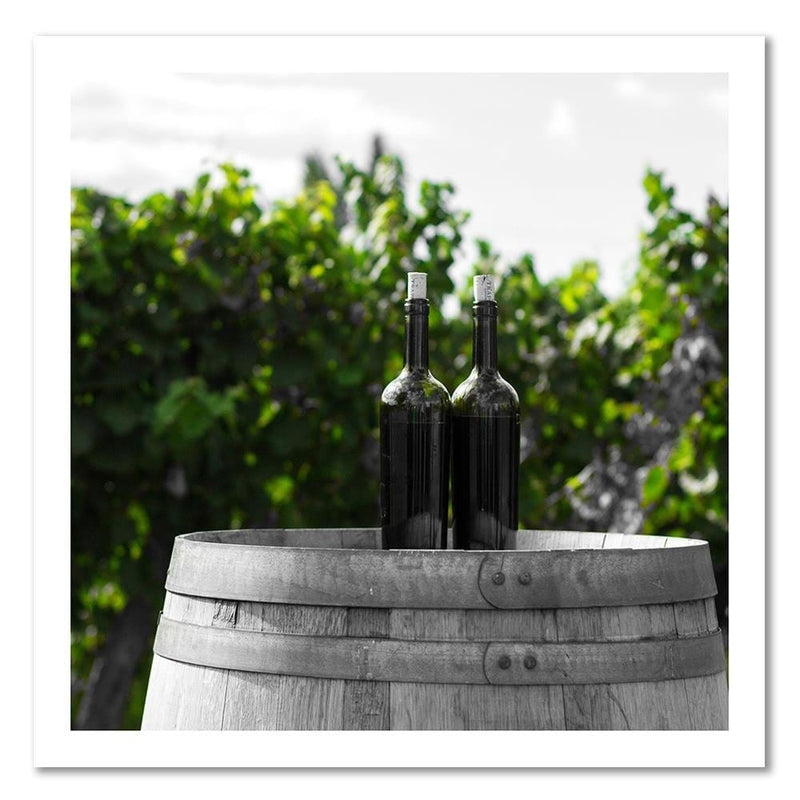 Kanva - Wine Bottles On The Barrel 2  Home Trends DECO