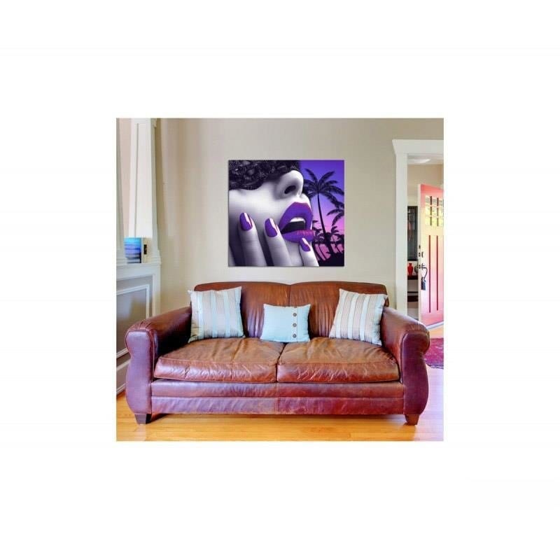 Kanva - Woman With Purple Makeup  Home Trends DECO