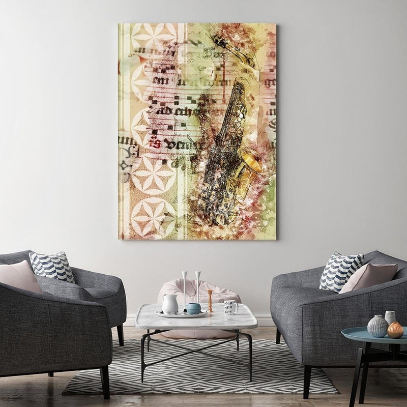 Kanva - Woman With Saxophone Abstraction  Home Trends DECO