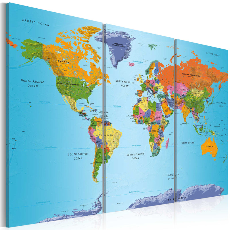 Glezna - World Map_ Colourful Note Home Trends