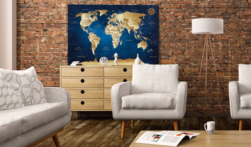 Glezna - World Map_ The Dark Blue Depths Home Trends