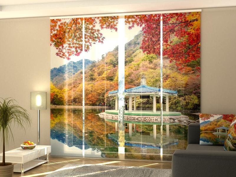 Paneļu aizkari (4 daļas) Autumn in South Korea Home Trends