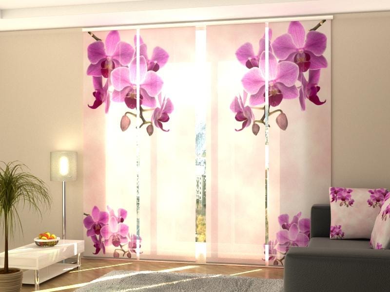 Paneļu aizkari (4 daļas) Colibri Orchids Home Trends