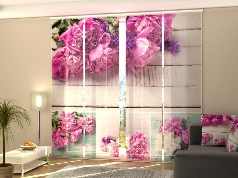 Paneļu aizkari (4 daļas) Collage Peonies Home Trends