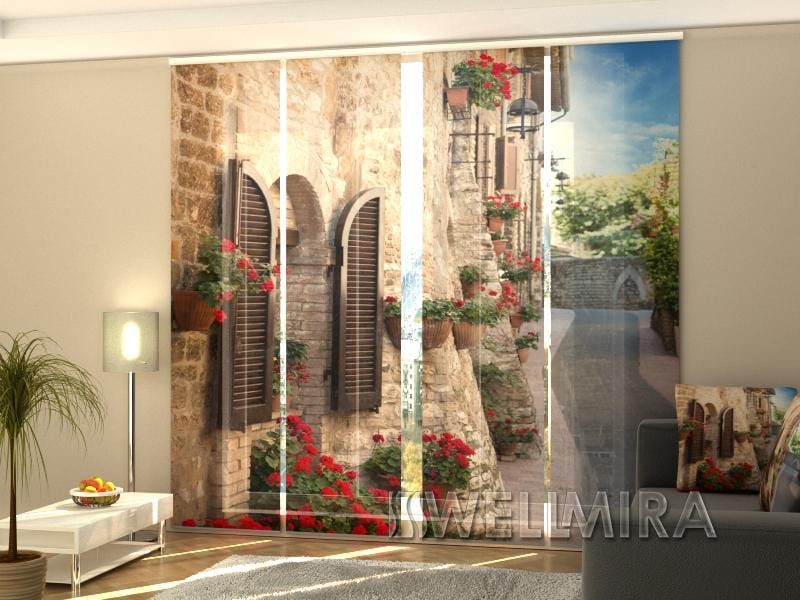 Paneļu aizkari (4 daļas) Curtains Alley with flowers Home Trends