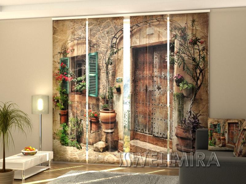 Paneļu aizkari (4 daļas) Curtains Antique Door Home Trends