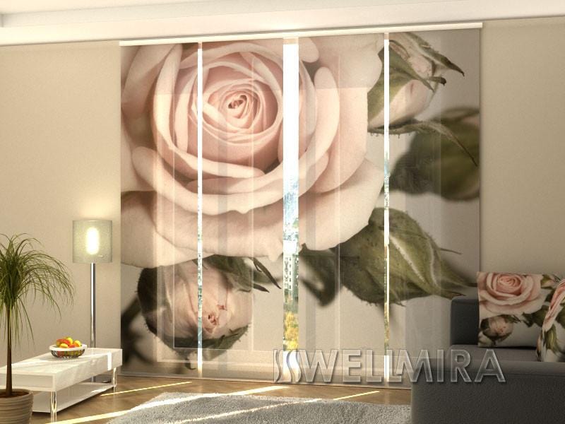 Paneļu aizkari (4 daļas) Curtains Beautiful Rose with Buds Screen / 140 / 40 Home Trends