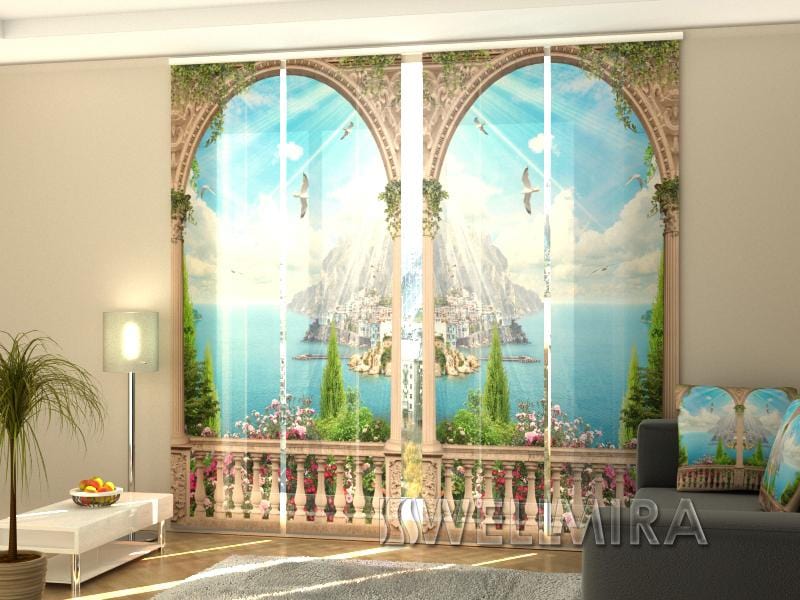 Paneļu aizkari (4 daļas) Curtains Beautiful view Home Trends